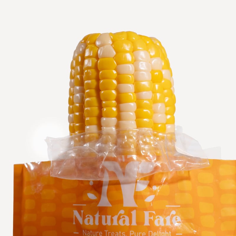Pearl Sweet Corn, opened pack